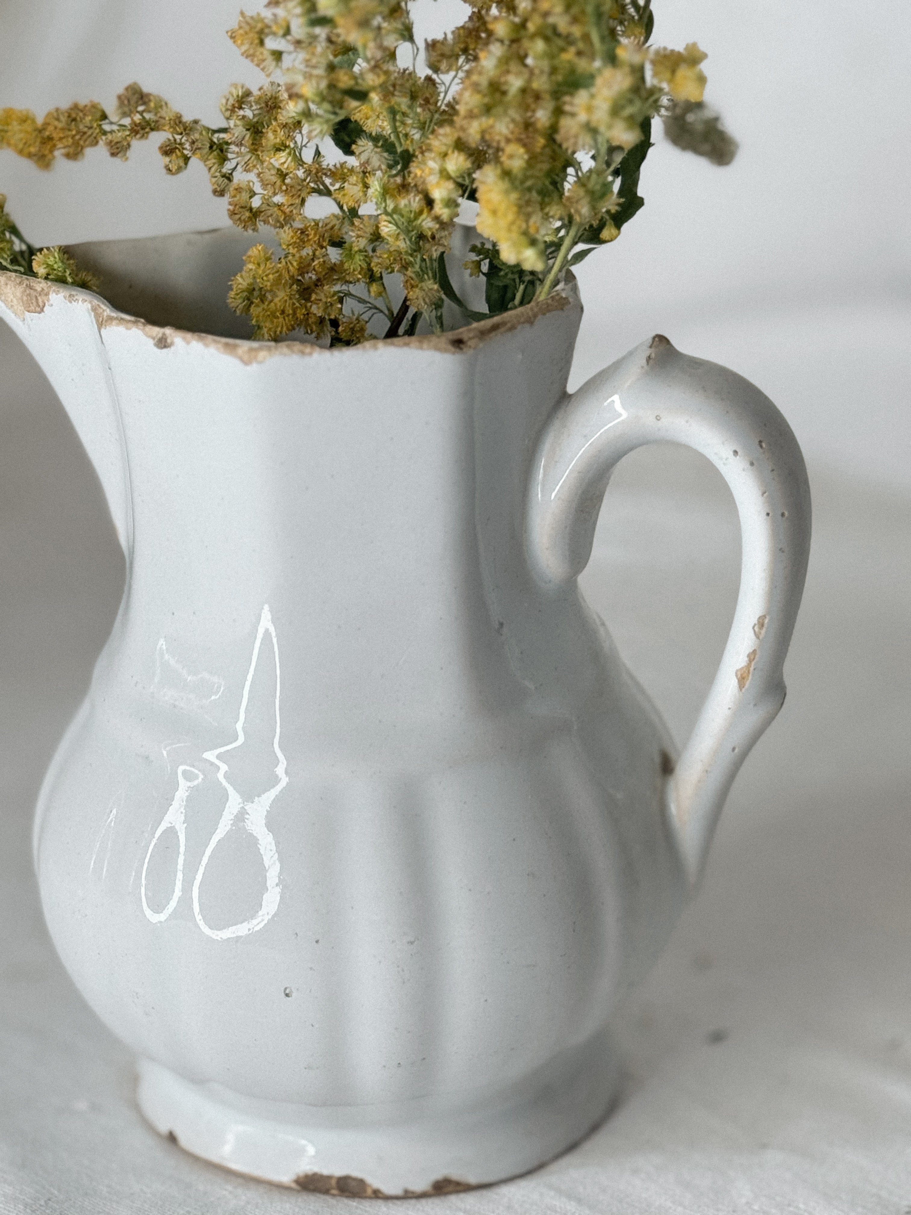 Antique French Terre de Fer Pitcher
