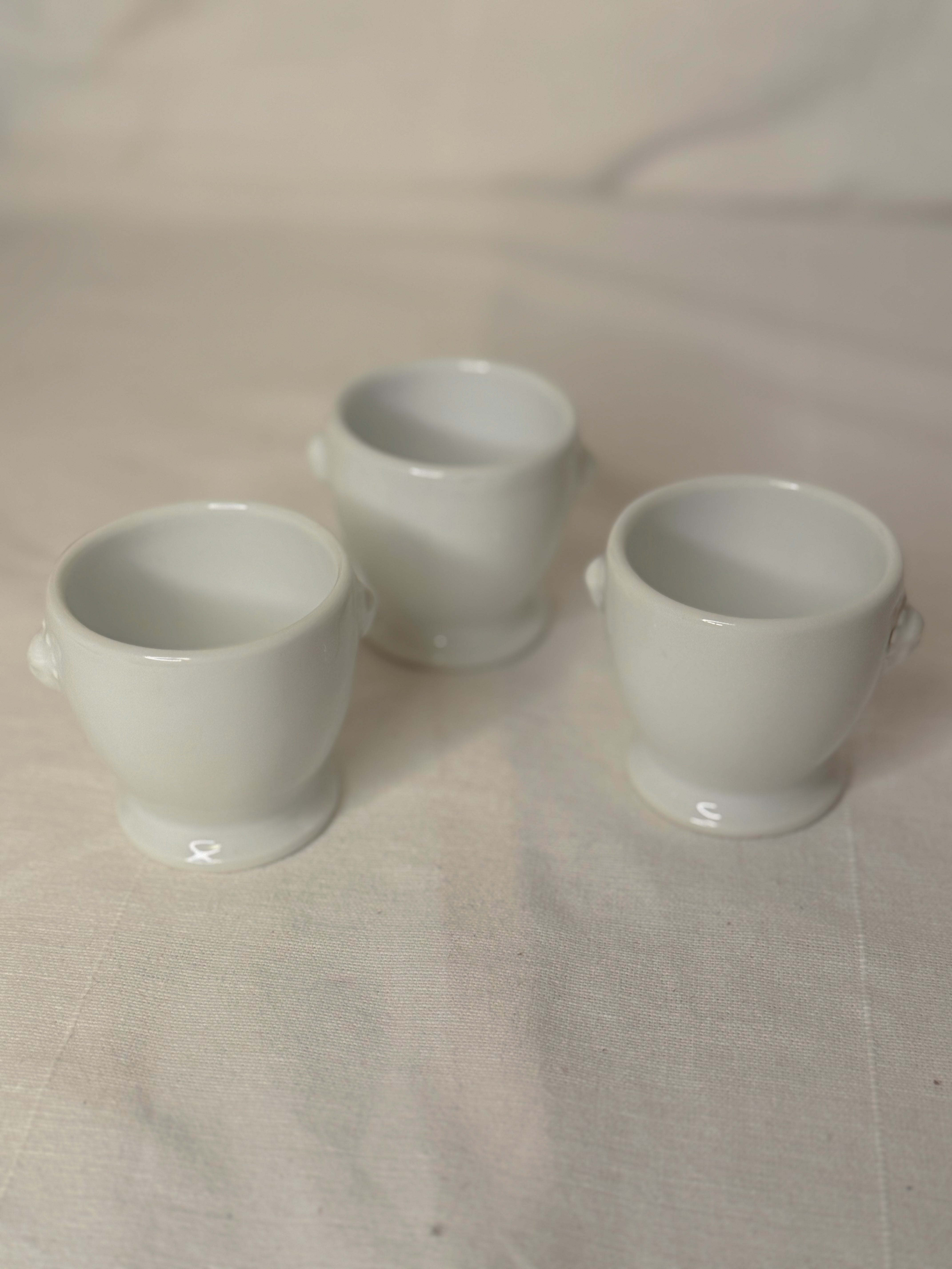 Petite French White Porcelain Cachepots
