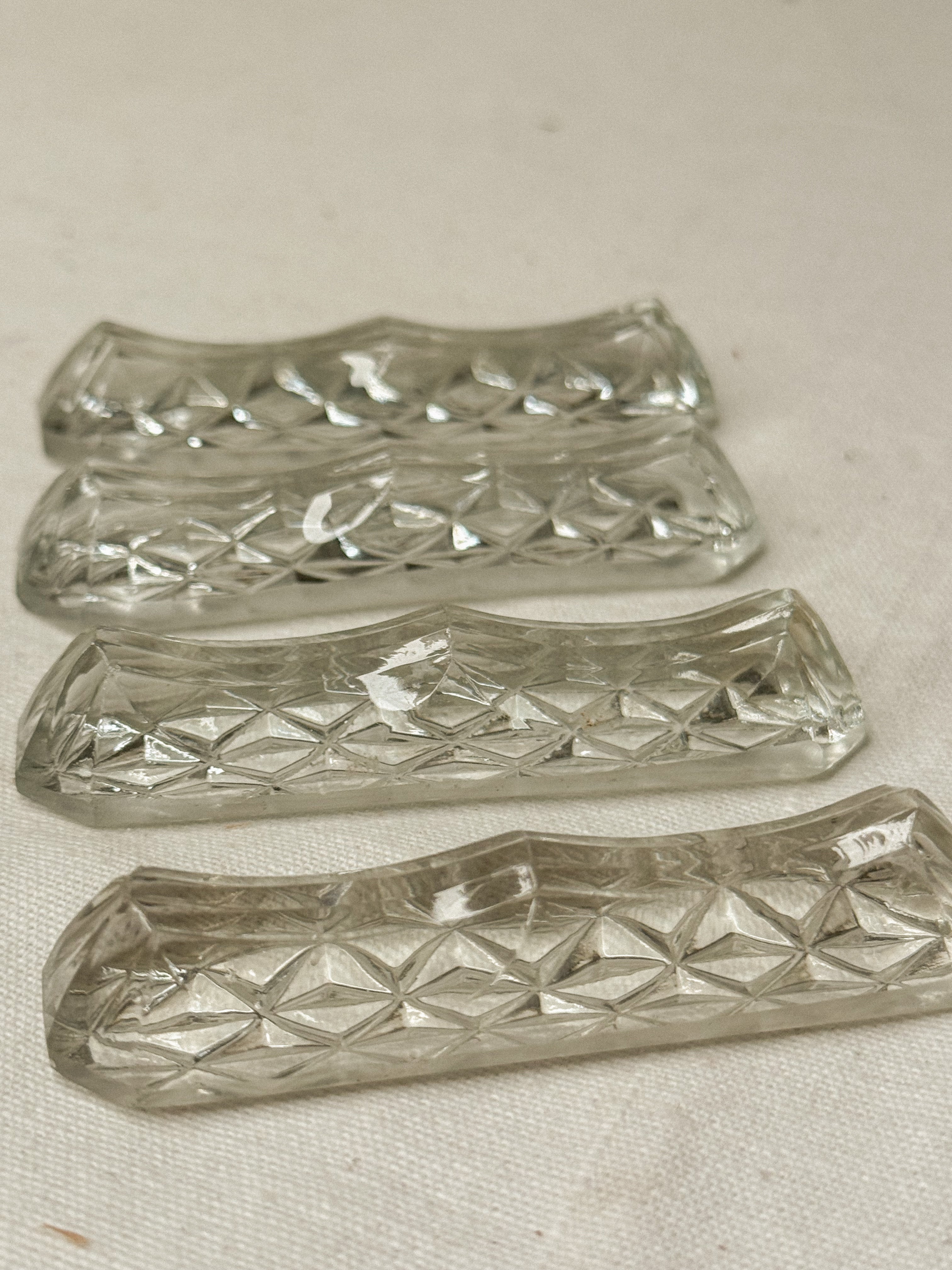Antique Glass  Knife Rests