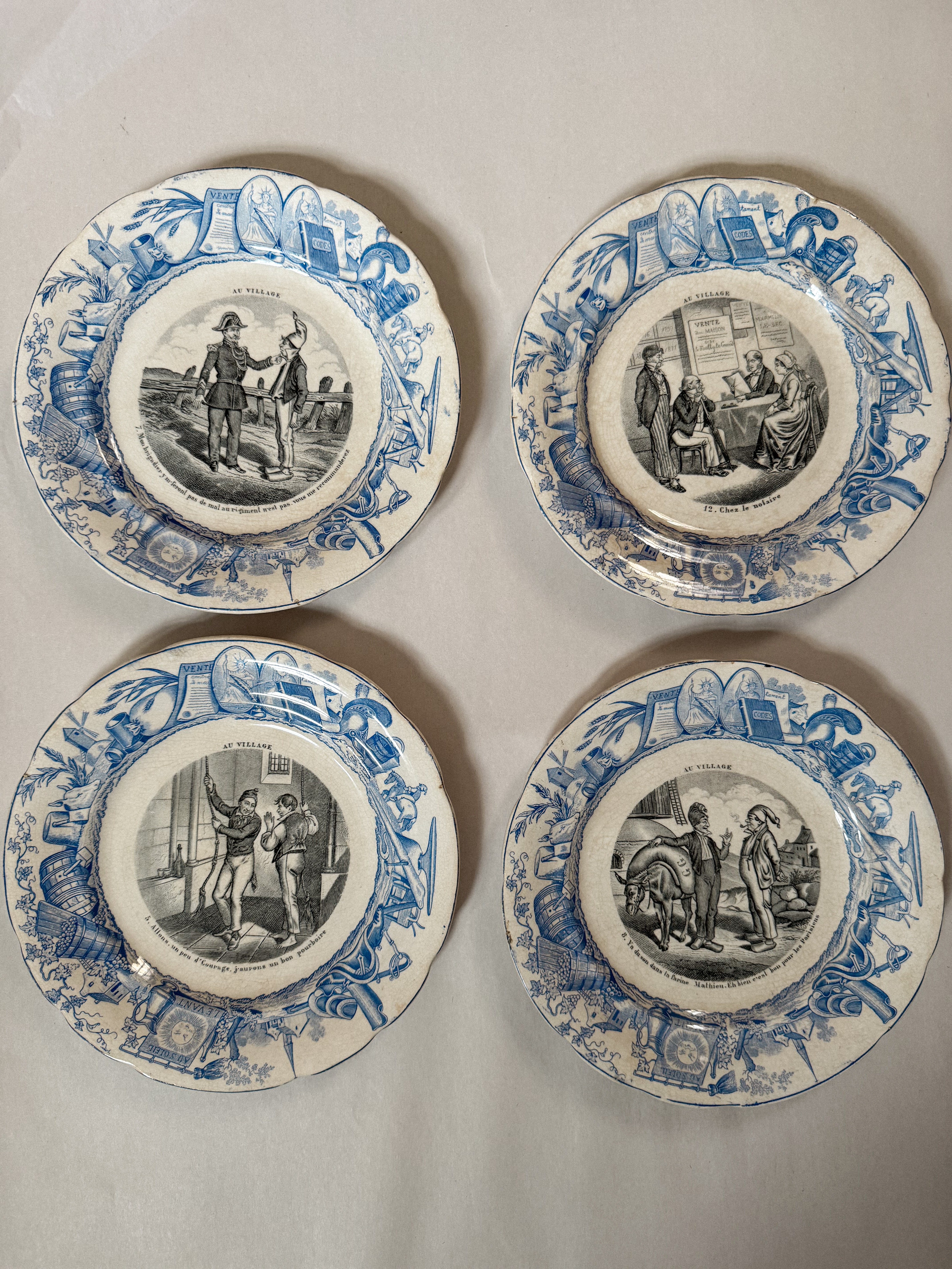 Plates by H. Boulenger & Cie, Choisy-le-Roi — c. 1840–1860