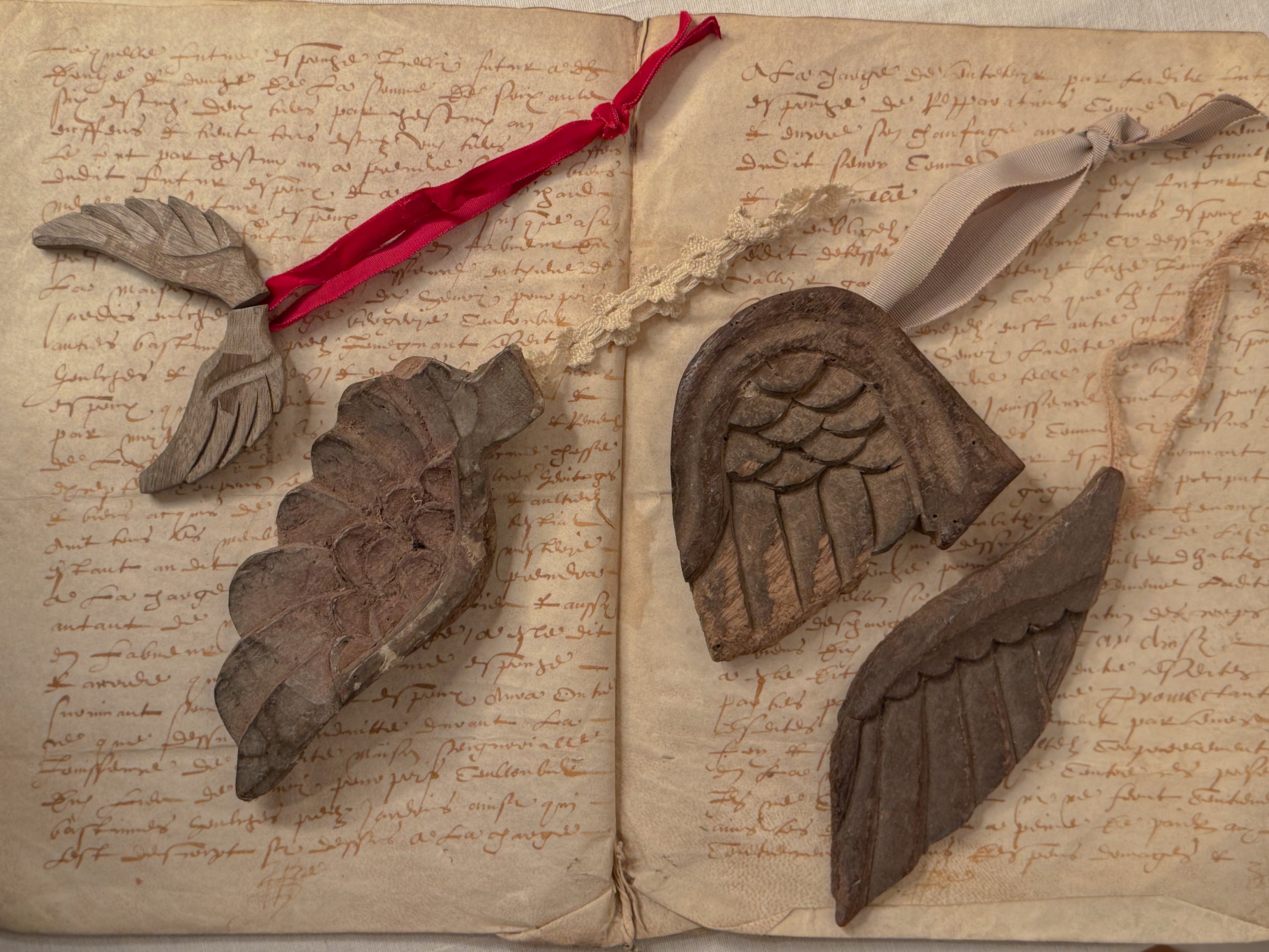 Antique French Wing Fragment Ornament — B