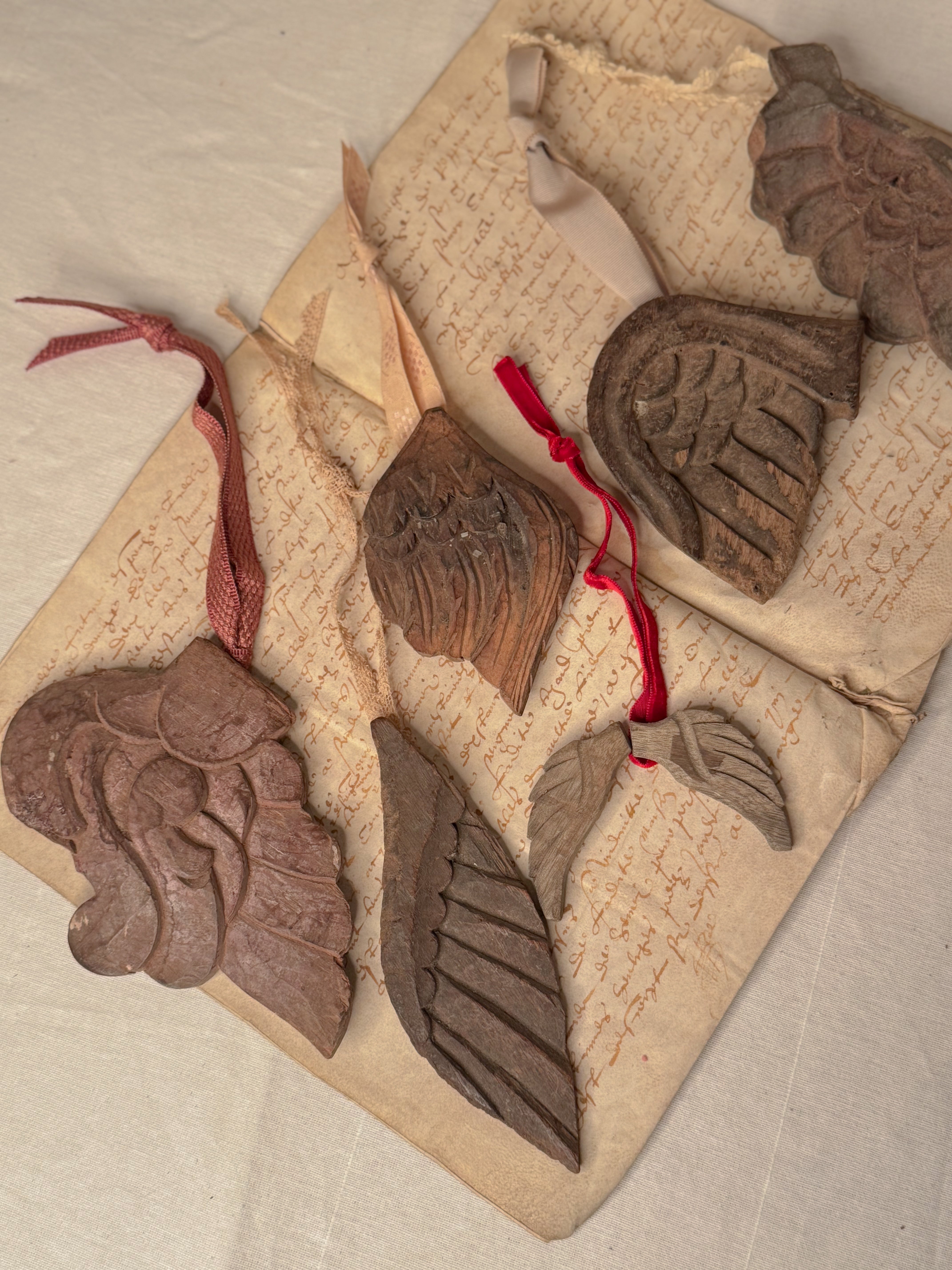 Antique French Wing Fragment Ornament — E