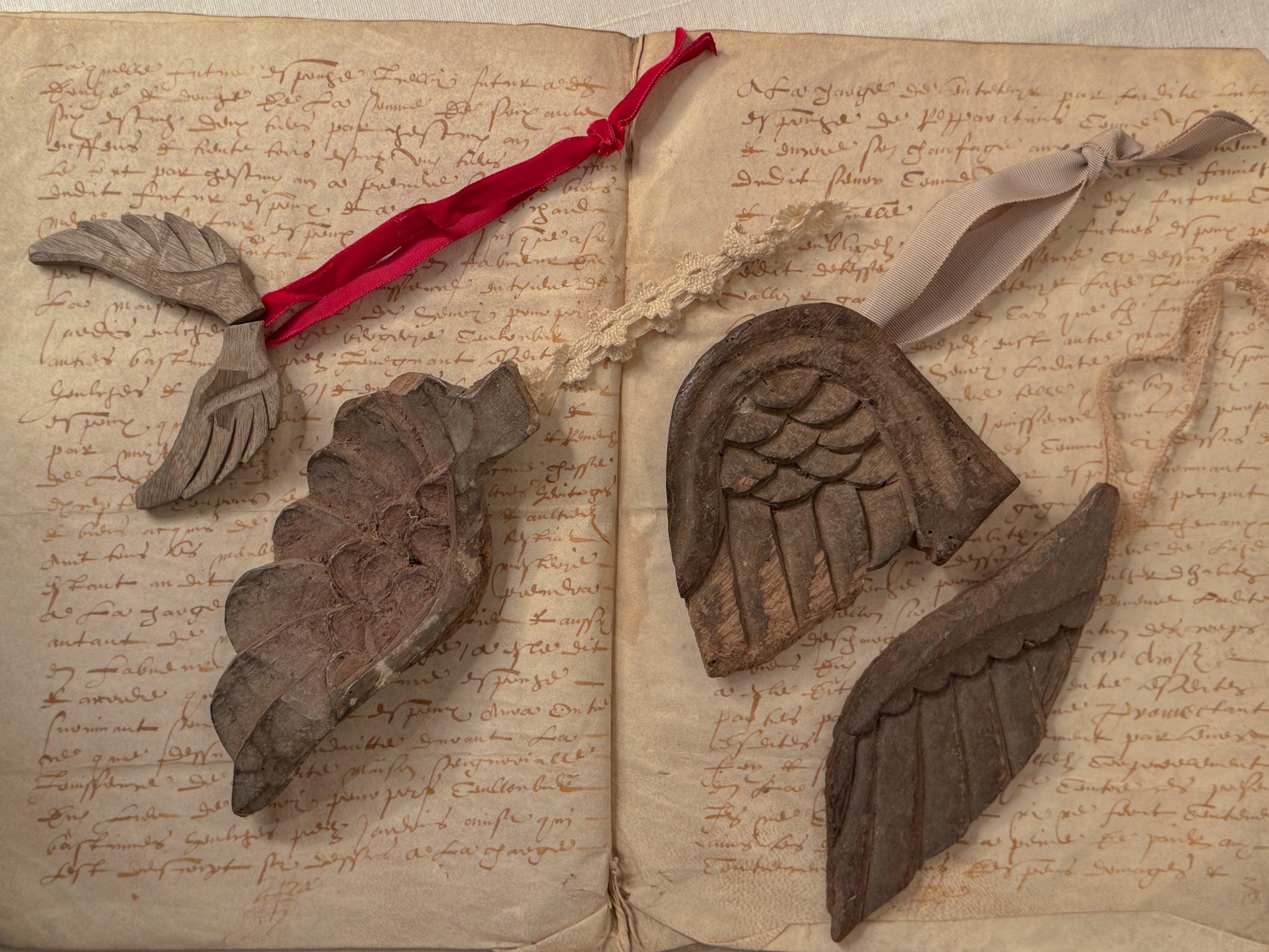 Antique French Wing Fragment Ornament — D