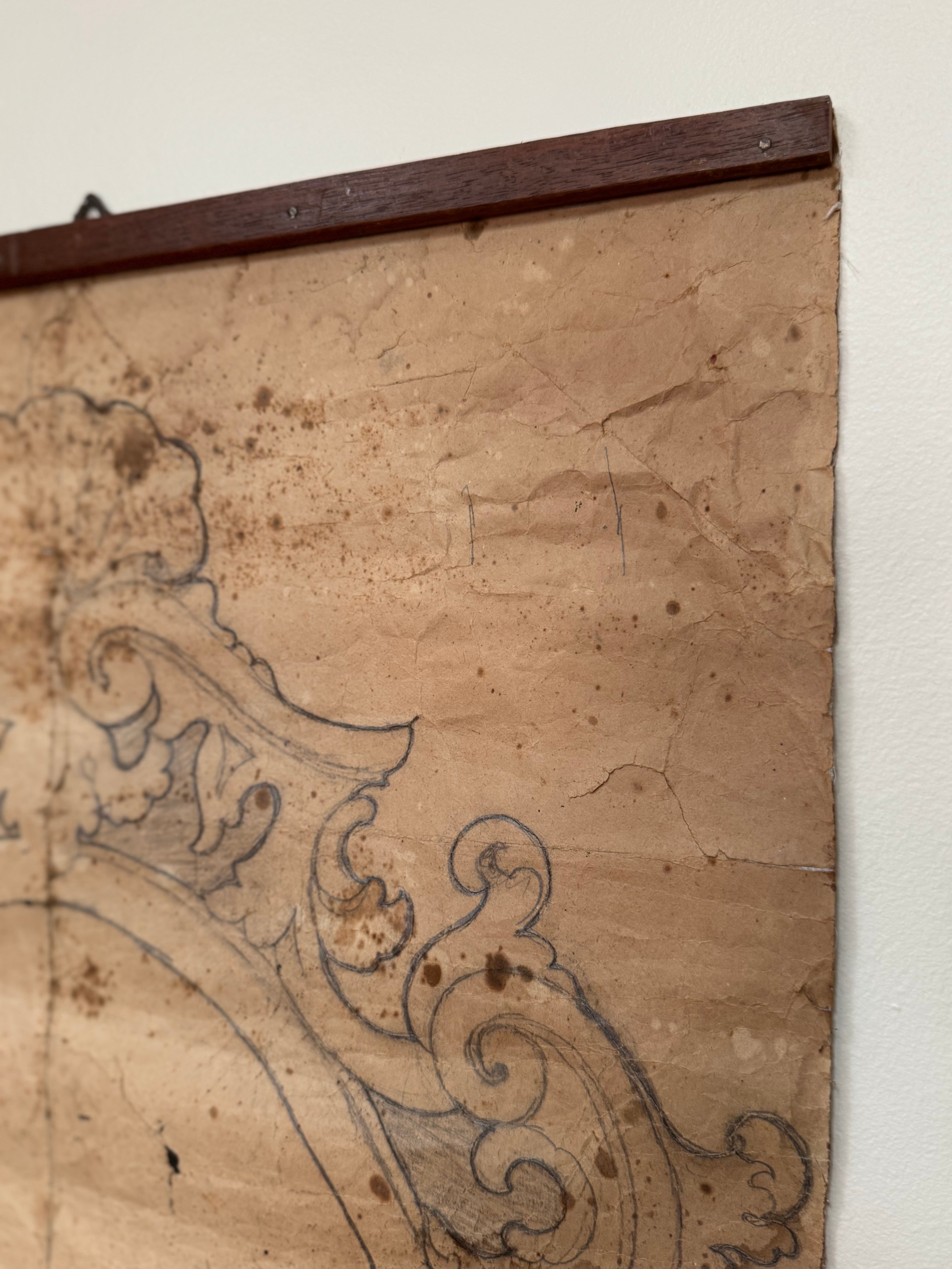 19th Century Atelier Scroll Drawing