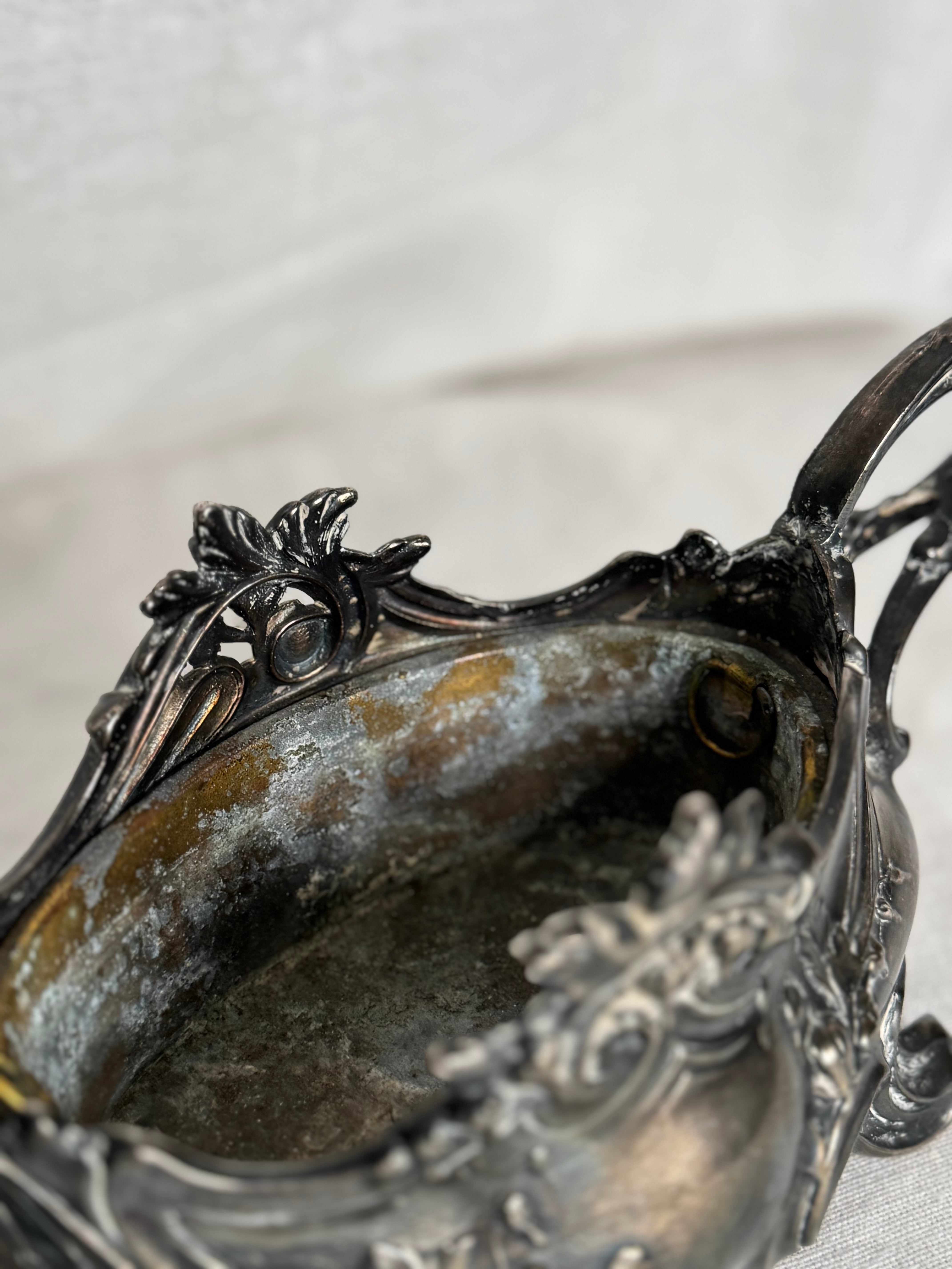 Antique French Art Nouveau Jardinière with Insert