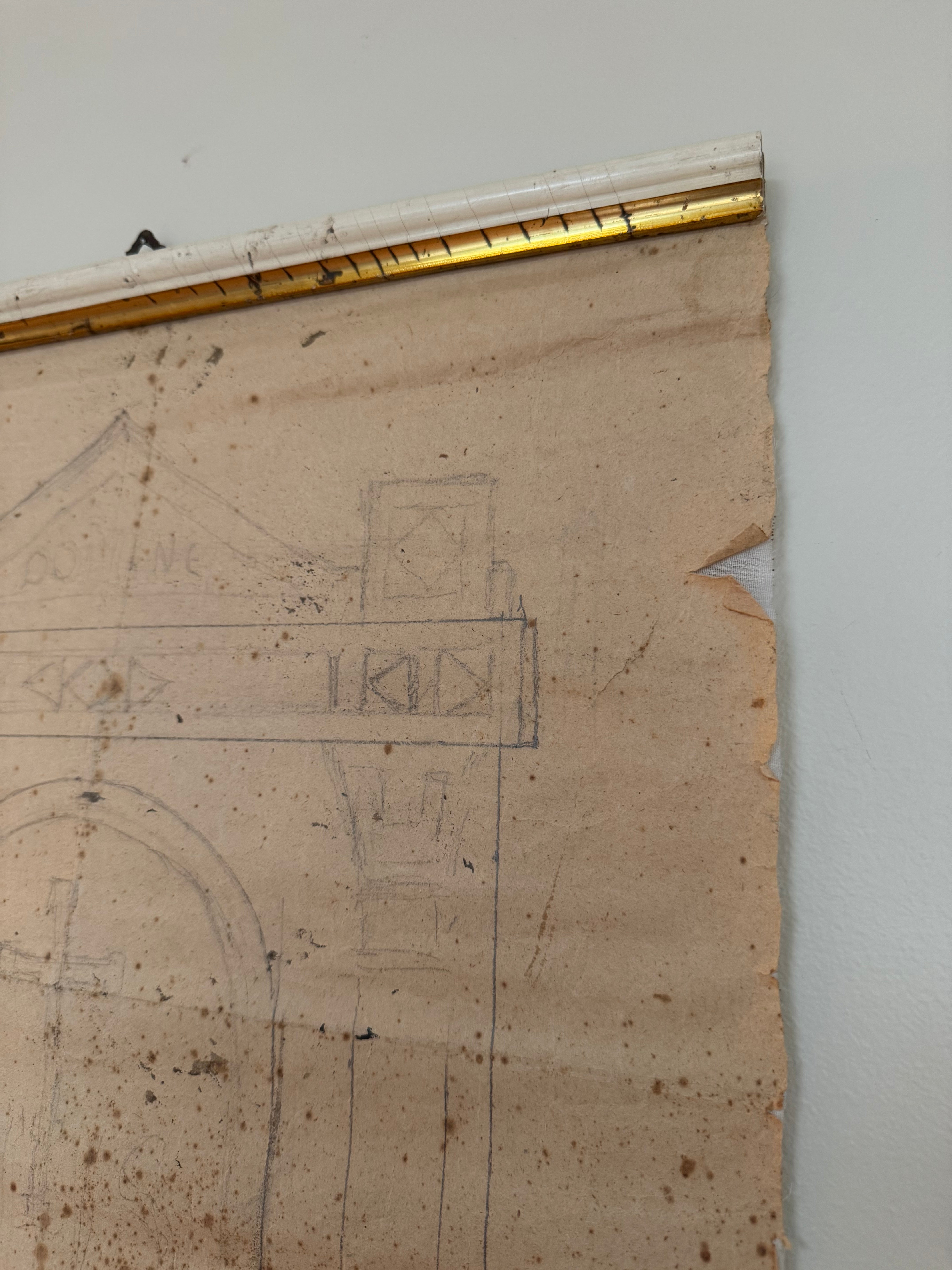 19th Century Italian Atelier Scroll Drawing