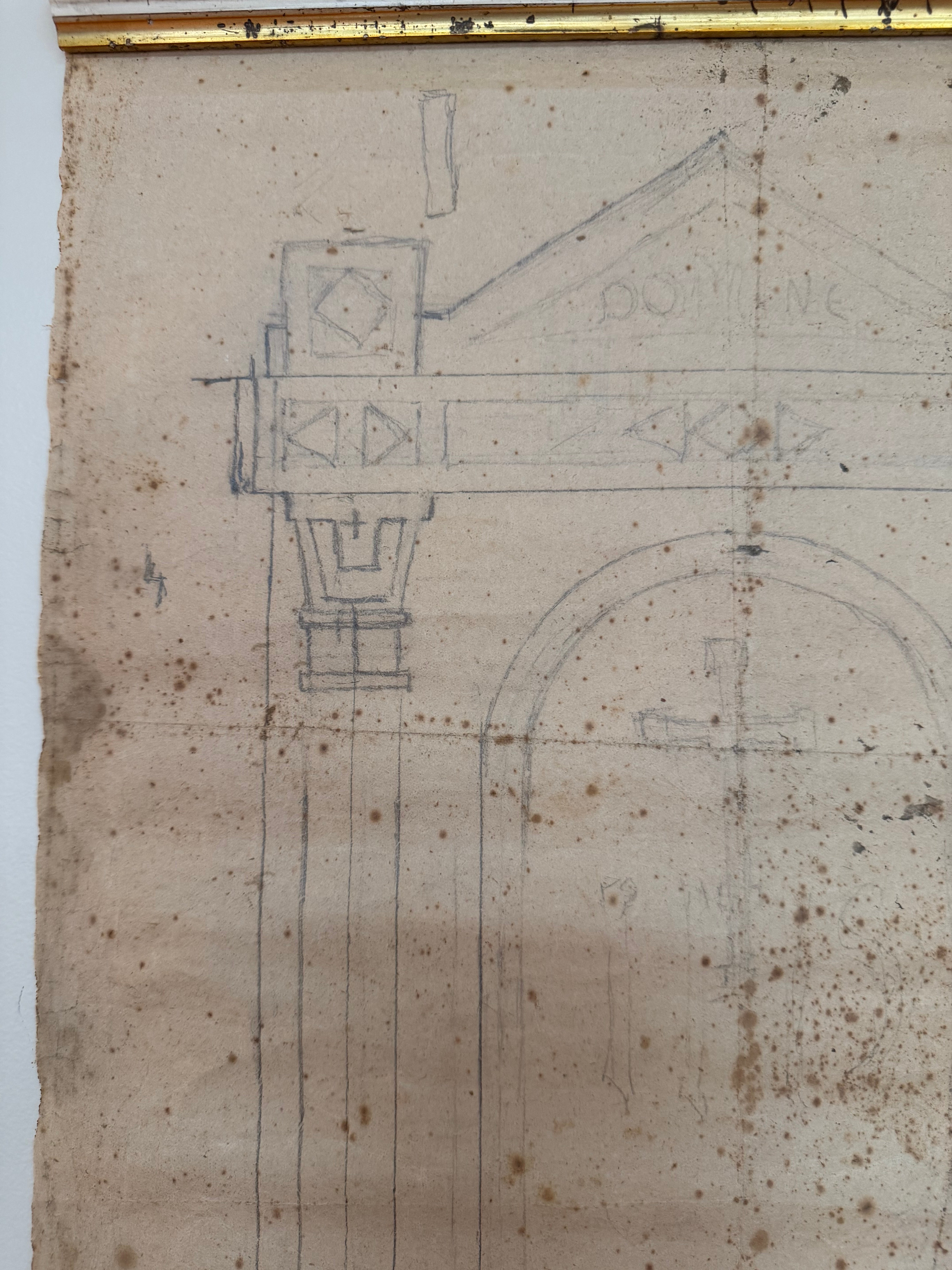 19th Century Italian Atelier Scroll Drawing